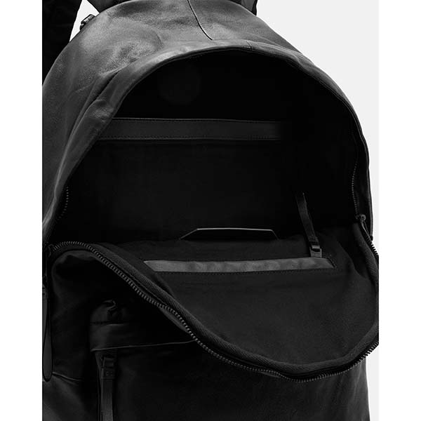 Allsaints Australia Mens Carabiner Leather Backpack Black AU48-584